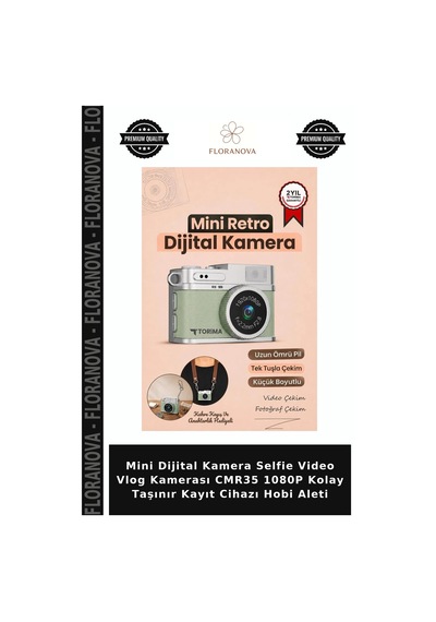 Floranova CMR35 1080p Mini Dijital Kamera Selfie Video Vlog Kamerası