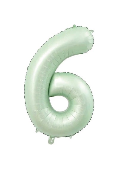 Rakam Folyo Balon 34 İnç 76-82 Cm Adaçayı, 6 Sku: Zeusb0f4pm7rt6 .