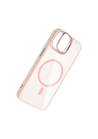 Joko Apple Uyumlu   iPhone 11 Remim Lensli Magsafe Standlı Kapak - Pembe