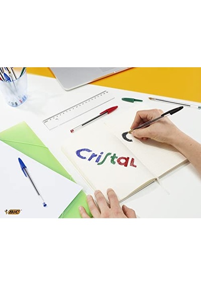Bıc Cristal Orijinal Tükenmez Kalem, Orta Uçlu 1,00 Mm , Altıgen Şaft Ve Uygun Kapaklı - Mavi, Her Biri 10 Adet Karton Kutu ---