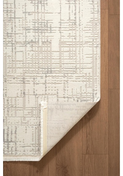 Cotto Motto Tt004a Krem Halı Modern Desen Pamuk Taban Yıkanabilir Salon Mutfak Oturma Odası Halısı