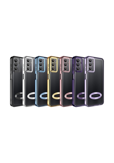Zore Galaxy A04s Kılıf Kamera Korumalı Logo Gösteren Ogaa Omega Kapak - Siyah