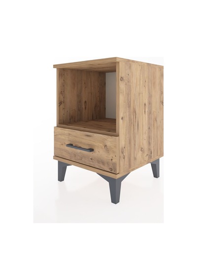 Hyperion Komodin Tek Raflı Tek Çekmeceli 44x44x64 Çam-çam Atlas Çam