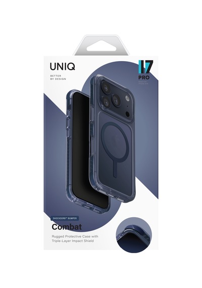 Apple Uyumlu iPhone 17 Pro Kılıf Combat Serisi Üç Katmanlı Shocksorb Magsafe Özellikli Magclick Koruyucu Kapak Lacivert Apple Uyumlu iPhone 17 Pro Kılıf Combat Serisi Üç Katmanlı Shocksorb Magsafe Özellikli Magclick Koruyucu Kapak Lacivert