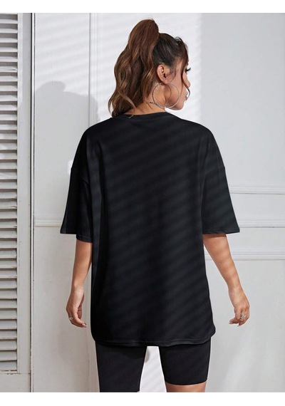 Uyguntarz Unisex Kiraz Ağacı Baskılı Tasarım Tshirt Siyah