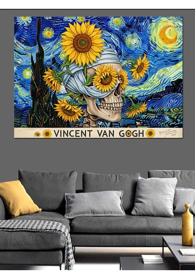 Van Gogh Ayçiçekleri Tablosu Dekoratif Kanvas - Mdf Ahşap Tablo