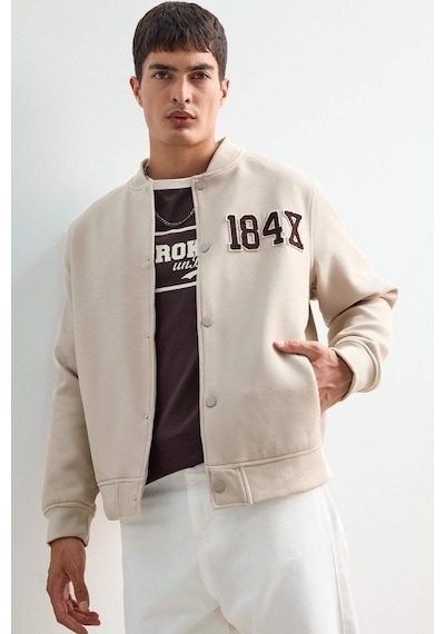 Defacto Regular Fit Kolej Yaka Çıtçıtlı Bomber Mont F5096ax25aubg359 Bej Defacto Regular Fit Kolej Yaka Çıtçıtlı Bomber Mont F5096ax25aubg359 Bej
