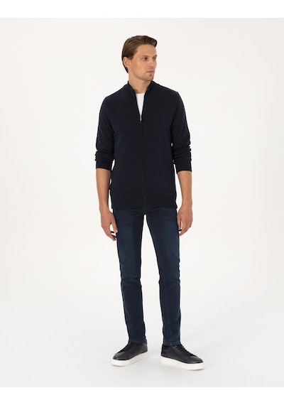Pierre Cardin Erkek Lacivert Hırka Triko 50317409-vr033 Lacivert