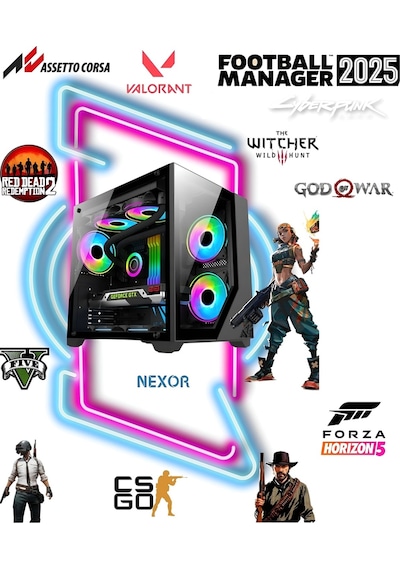 Nexor NXR334 i7-12700 64 GB 1 TB SSD RTX3060 27" Free Dos Masaüstü Oyuncu Bilgisayarı