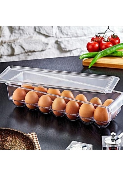 Buzdolabı İçi Yumurta Saklama Kabı Kutusu 14 Lü Çok Renkli