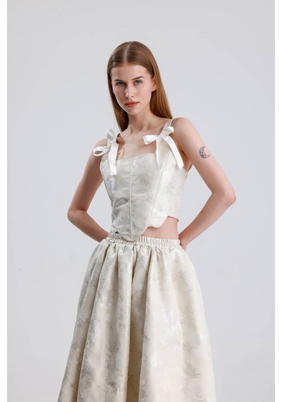 L'aura Corset Luna Bayan Korse Büstiyer Krem