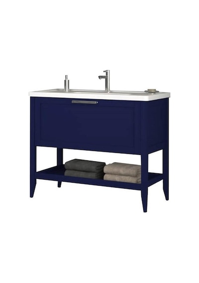 Orka Bastle 100 CM Mat Lacivert Banyo Dolabı Alt Modül ve Lavabo Lacivert Orka Bastle 100 CM Mat Lacivert Banyo Dolabı Alt Modül ve Lavabo Lacivert