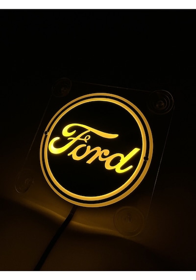 Ahmet Otomotiv Ford Siyah Cam Önü Logo Tabela 12volt