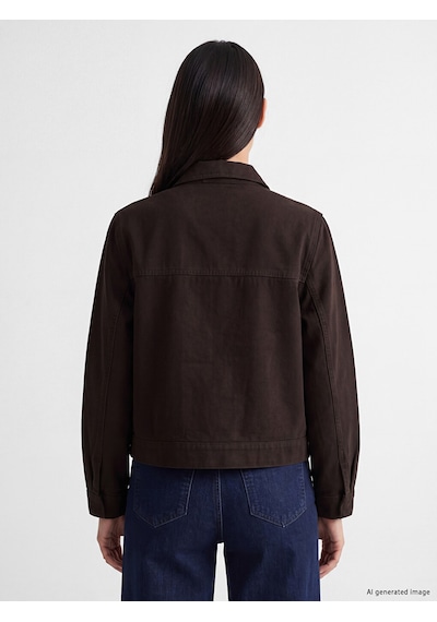 Lcwaıkıkı Classic Kahverengi Gabardin Kadın Gömlek Ceket