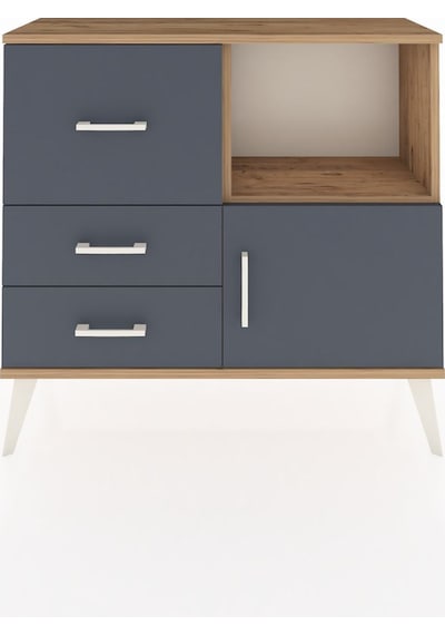 Arges Şifonyer Tek Raflı 3 Çekmeceli Tek Kapaklı 88x30x80 Çam-antrasit Antrasit Arges Şifonyer Tek Raflı 3 Çekmeceli Tek Kapaklı 88x30x80 Çam-antrasit Antrasit