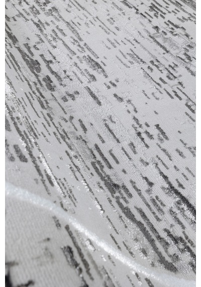 Classi Soft İnce Saten Bambu Halı Kaymaz Taban Yıkanabilir Modern Salon Mutfak Koridor Halısı Gri