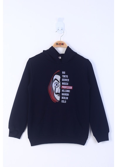Toontoy Kids Toontoy Erkek Çocuk La Casa Baskılı Sweatshirt Lacivert