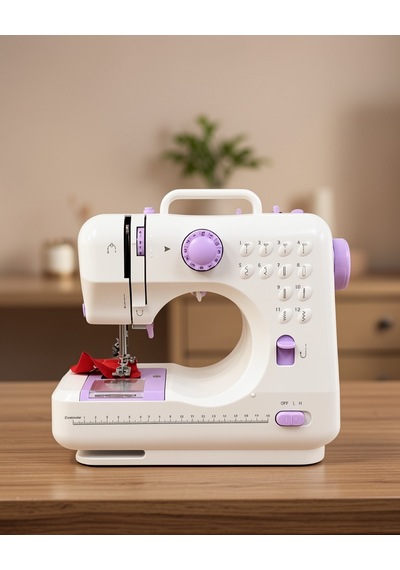 Ayak Pedallı Dikiş Makinesi Mini Beyaz Lila Model Asw2dikismakinası-2 Belirtilmemiş