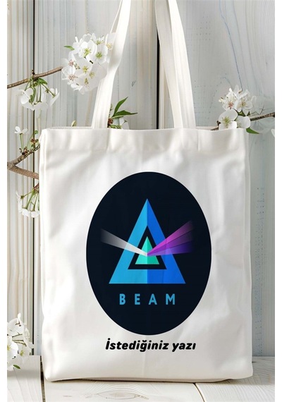 Art Hediye Beam Baskılı Bez Çanta Kişiye Özel Model 2 Çok Renkli