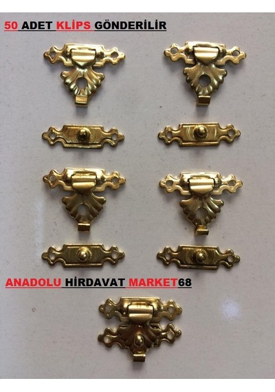 Anadoluhirdavat Dekoratif Klips Mini Tavla Klipsi Sarı Renk 50 Adet