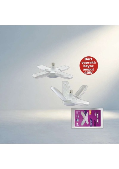 Yapraklı Pervane Modeli Beyaz Led Lamba 40w E27 Ampul Diğer