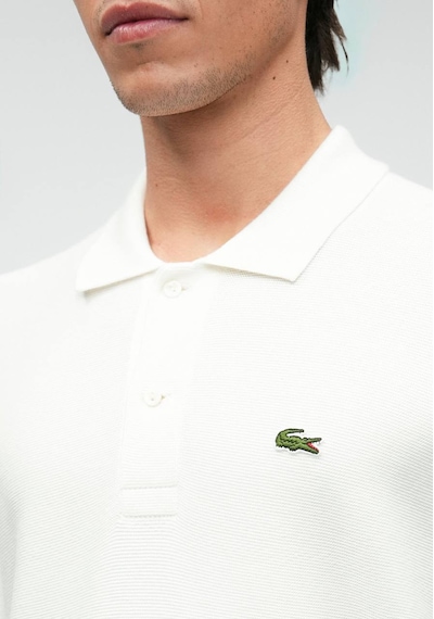 Lacoste Klasik Erkek Triko Örme Yazlık İnce Polo T-shirt Beyaz