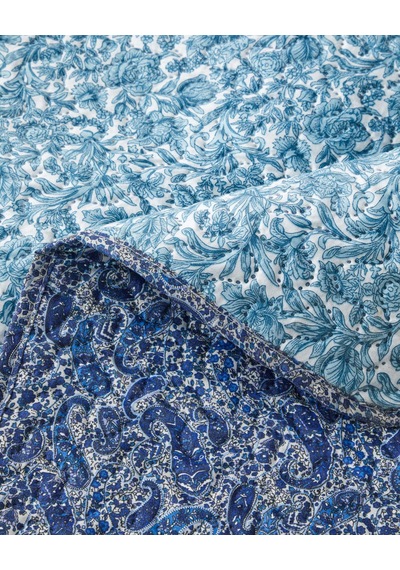 Paisley Celeste King Size Çok Amaçlı Örtü 220x240 Cm Mavi