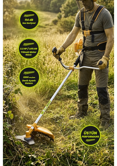 Res-74368s Profesyonel Yan Tipi Benzinli Ot Ve Çalı Tırpanı 2.2 Hp