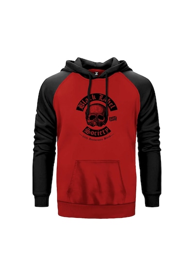 Black Label Society 20 Anniversary For Society Tour Kırmızı Renk Reglan Kol Sweatshirt Kırmızı