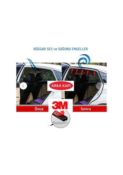Contacall 3m Oto Kapı Kaput Bagaj Ses Toz Yalıtım Fitili 3 Metre Uzunluk