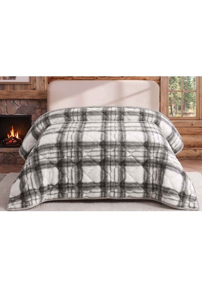 Merinos Loft Yorgan 195x215 Volante Antrasit