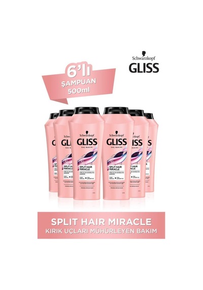 Gliss Split Hair Miracle Şampuan 500 Ml x 6 Adet