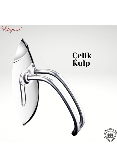 Damla Orta Boy Çelik Kulplu Çaydanlık Takımı Çelik