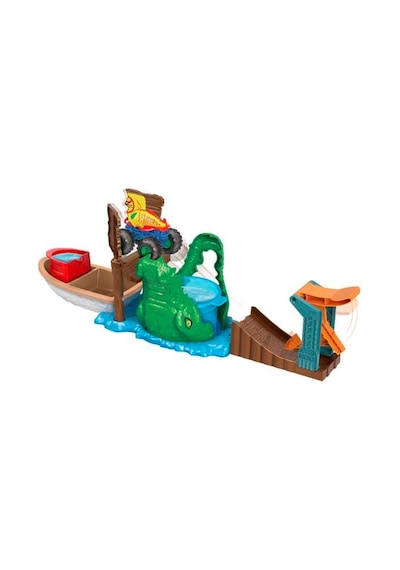 Hot Wheels Monster Trucks Renk Değiştiren Araçlar Timsahtan Kaçış Oyun Seti- HGV14