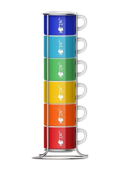 Bialetti - 6'lı İstiflenebilir Fincan Seti Sku: Zeus8690010165671
