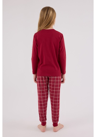 Arnetta Kız Çocuk Bordo Pijama Takımı Ar3445-c-v1 Bordo