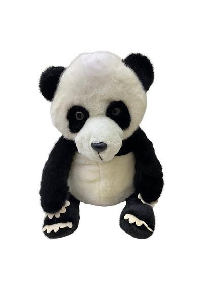 Oyuncak Peluş 50 Cm Oturan Panda Ultra Yumuşak Sevimli Panda Peluş Oyuncak Büyük Boy Siyah