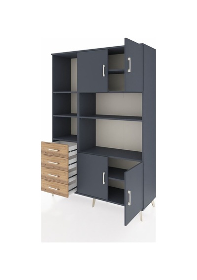 Hyperion Dolap 8 Raflı 4 Çekmeceli 4 Kapaklı 132x44x195 Antrasit-antrasit/çam Antrasıt/atlas Çam - Antrasıt Hyperion Dolap 8 Raflı 4 Çekmeceli 4 Kapaklı 132x44x195 Antrasit-antrasit/çam Antrasıt/atlas Çam - Antrasıt