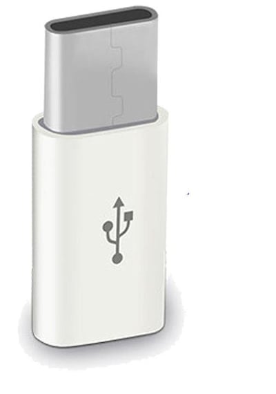 4696 Type C Usb 3.1 To Micro Usb Çevirici Dönüştürücü Adaptör Beyaz