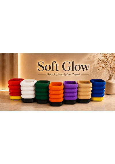 Soft Glow Masa Lambası - Fiş Bağlantılı Lacivert