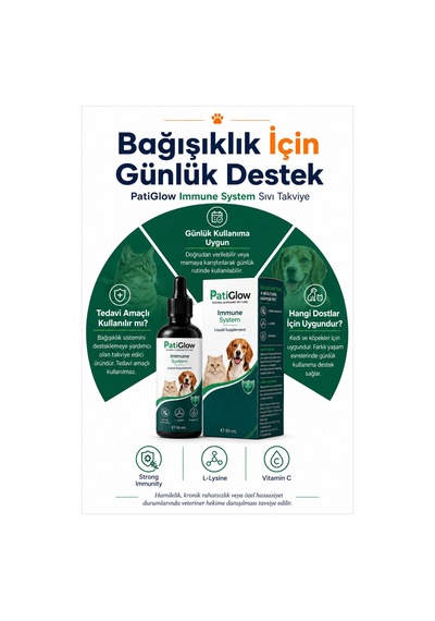 Buradabulabilirsin Patiglow Kedi Ve Köpek Bağışıklık Destek Damlası 50 Ml Bbz