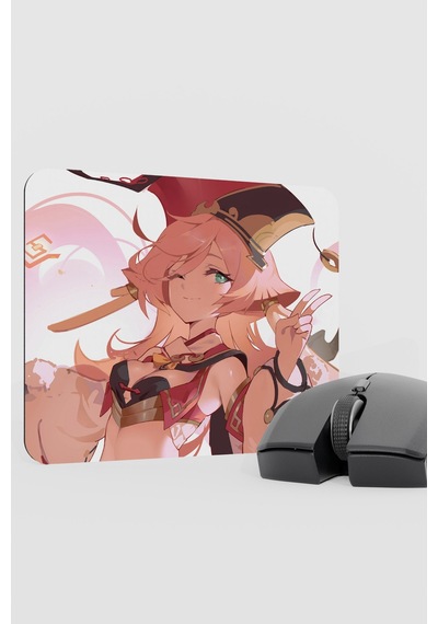 Yanfei Genshin Impact Anime Oyuncu V5 - 22x18 Gaming Mouse Pad Fare Altlığı