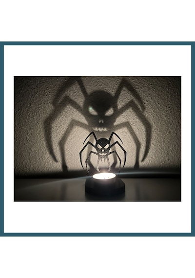 Bezos Örümcek Figürlü Tealight Mumluk Cadılar Bayramı Gotik Dekoratif Mum Tutucu Ob Çok Renkli