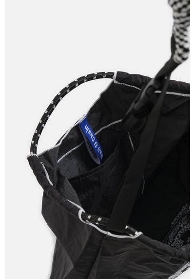 K&s Orta Boy Desenli Tote Çanta Siyah