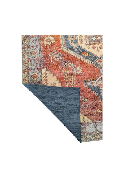 Çam Halı Anatolia 32-032 Etnik Eskitme Desenli Dokuma Tabanlı Yıkanabilir Şönil Salon Ve Oda Halısı Multi 4