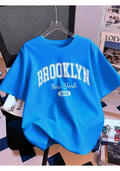 Noıssey Urban Pop Graphic Kadın Tişört Koleksiyonukod 5090 Bebe Mavi