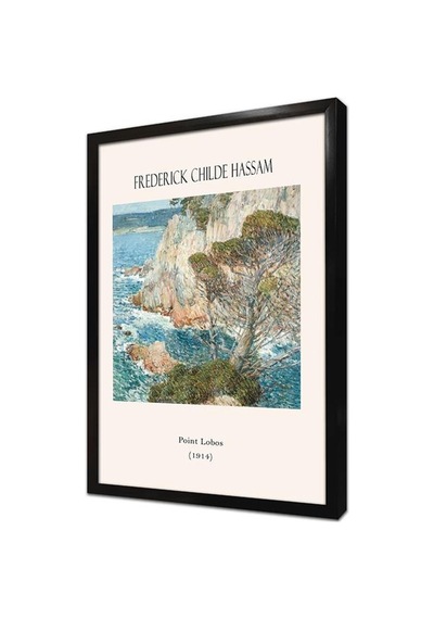 Frederick Childe Hassam Manzara Eserleri Üçlü Çerçeveli Mdf Tablo Seti-174301