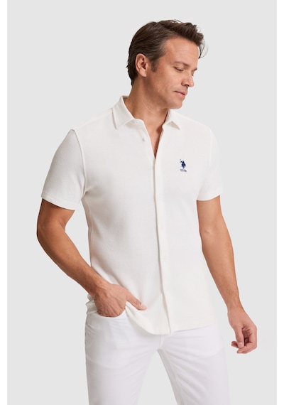 U.S. Polo Assn. U.s. Polo Assn. Erkek Beyaz Gömlek Örme 50320217-vr013