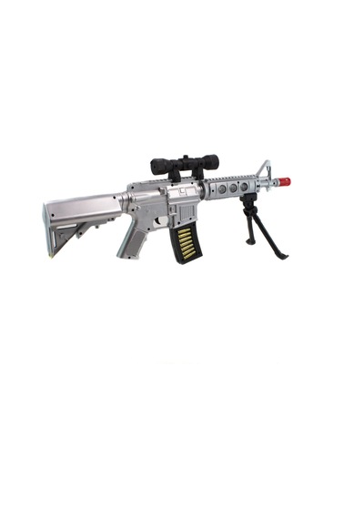 Oyuncak Tüfek M16 Işıklı Sesli 60 Cm Çatal Ayaklı