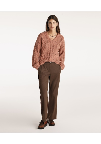 Yargıcı Bel Detaylı Pantolon Brown Kahverengi